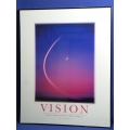 Framed Motivational Poster "Vision", 24 x 30